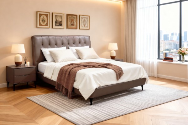 Picture of PALLADIO Genuine Leather Bed Frame in Super King Size
