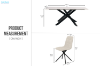Picture of MARMURA 5PC 1.8M Sintered Stone Top Dining Table & 360° Swivel Beige Chairs Set
