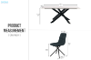 Picture of MARMURA 5PC 1.8M Sintered Stone Top Dining Table & 360° Swivel Dark Chairs Set