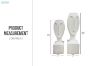 Picture of 352-001/002/003/004 Short/Tall Portrait Flower Pot (Dark/Off White)