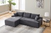 Picture of ASHFORD Fabric Sectional Compressed Sofa (Grey)
