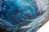 Picture of 357-002 Decorative Wall Art with Golden Frame (80×60cm) - Waves