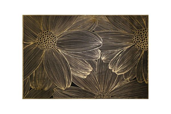 Picture of 371-019 Golden Sunflower Placemat in Black (45cmx30cm)