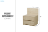 Picture of YUKI 2-Drawer Bedside Table with Back Panel