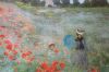 Picture of 367-009 Hand-Finished Canvas Decorative Wall Art (70×70cm) - Wild Poppies, Near Argenteuil (1873) by Claude Monet 