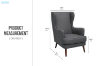 Picture of MORRIS Armchair/Sofa Lounge Chair in Grey