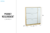 Picture of YORU 100 1-Door 3-Drawer Shoe Cabinet  (Oak & White)