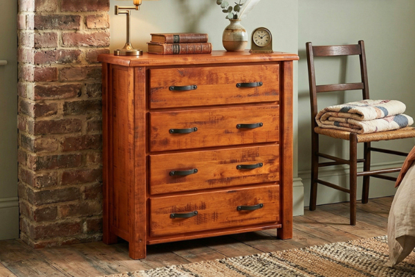 Picture of RIVERWOOD 4-Drawer Tallboy (Rustic Pine)