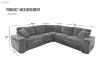 Picture of MARLIN Corduroy Fabric Sectional Sofa with Hidden Storage & Cup Holder