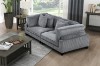Picture of VIANNA Corduroy Sectional Modular Sofa Range (Grey) - 2PC Big Combo Set