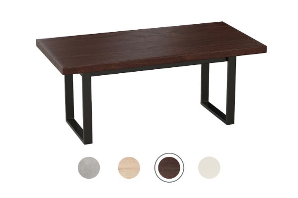 Picture of SYNERGYPLUS Dining Table with Square Metal Legs (Walnut) - 180x90