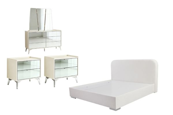 Picture of MIRORA Mirrored Bedroom Combo Set - 5PC Super King