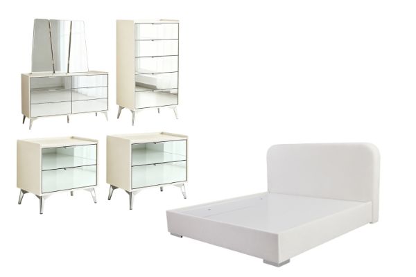 Picture of MIRORA Mirrored Bedroom Combo Set - 6PC Super King