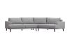 Picture of [FLOOR MODEL CLEARANCE] BIANCA Angular Chaise Sofa (Light Grey) - Angled End Sofa Facing Right