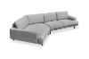 Picture of [FLOOR MODEL CLEARANCE] BIANCA Angular Chaise Sofa (Light Grey) - Angled End Sofa Facing Right