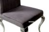 Picture of [FLOOR MODEL CLEARANCE] AITKEN Stainless Frame Velvet Dining Chair (Dark Grey)