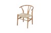 Picture of WISHBONE Solid Beech Wood Y Replica Chair (Natural Frame-Beige Seat) - 2 Chairs in 1 Carton