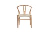 Picture of WISHBONE Solid Beech Wood Y Replica Chair (Natural Frame-Beige Seat) - 2 Chairs in 1 Carton