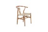 Picture of WISHBONE Solid Beech Wood Y Replica Chair (Natural Frame-Beige Seat) - 2 Chairs in 1 Carton