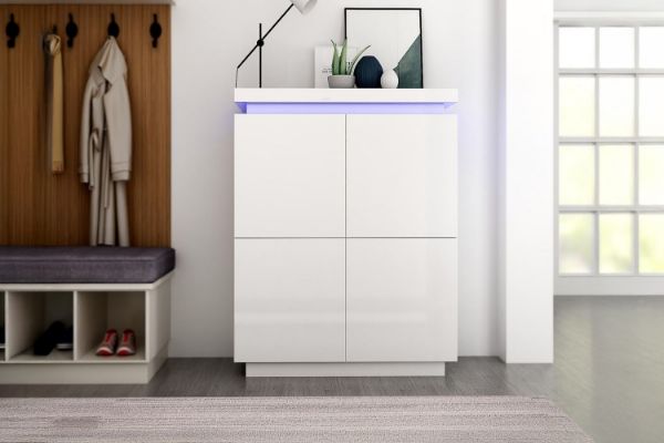 Picture of [FLOOR MODEL CLEARANCE]  BLANC Buffet with LED Lights (High Gloss White)