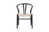 Picture of WISHBONE Solid Beech Wood Y Replica Chair (Black Frame-Beige Seat) - Each
