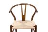 Picture of WISHBONE Solid Beech Wood Y Replica Chair (Walnut Frame-Beige Seat) - Each
