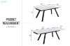Picture of DALTON 1.6M-2.2M/1.8M-2.4M Extension Matte Sintered Stone Top Dining Table
