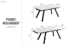 Picture of DALTON 1.6M-2.2M/1.8M-2.4M Extension Matte Sintered Stone Top Dining Table