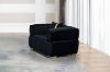 Picture of VEGAS Chesterfield Velvet  Sofa (Black)  - 1 Seater