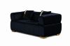 Picture of  VEGAS Chesterfield Velvet Sofa (Black) - 2 Seater