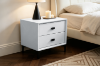 Picture of HOVER 2-Drawer Bedside Table (White)