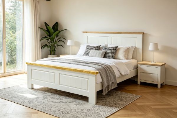 Picture of BRAMPTON Solid Wood Bedframe in Queen/Super King Size