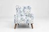 Picture of LUNORA Blue Accent Armchair/Sofa Chair with Floral Inner Seat