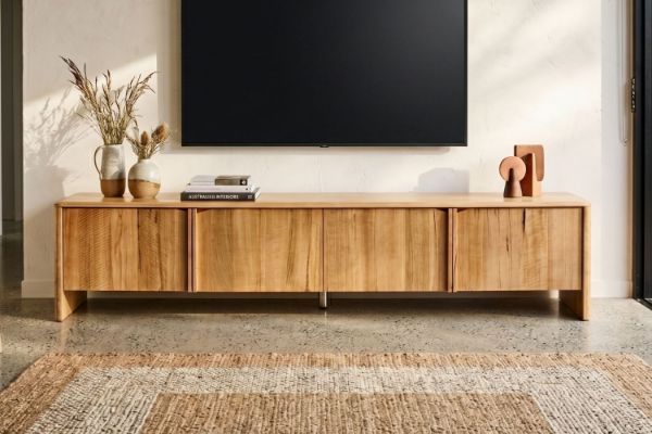 Picture of LINTON 210 4-Door Australian Marri Hardwood TV Unit
