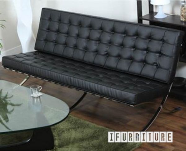 Picture of [FLOOR MODEL CLEARANCE] BARCELONA 3 Seater Sofa *Italian Leather - Black