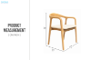 Picture of NEVA Solid Wood Replica Dining Armchair