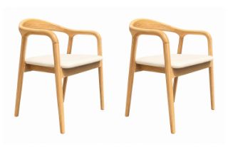 Picture of NEVA Solid Wood Replica Dining Armchair - 2 Chairs in 1 Carton