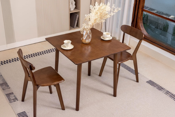 Picture of WINDSOR 80 Solid Wood Square Dining Table (Walnut)