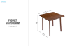 Picture of WINDSOR 80 Solid Wood Square Dining Table (Walnut)