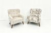 Picture of LUNORA Beige Accent Armchair/Sofa Chair with Floral Outer Back