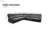 Picture of SOMNIX Air Leather Manual Reclining Sectional Sofa with Storage Console & Cup Holders & USB & Type-C Ports (Charcaol)
