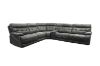 Picture of SOMNIX Air Leather Manual Reclining Sectional Sofa with Storage Console & Cup Holders & USB & Type-C Ports (Charcaol)