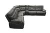 Picture of SOMNIX Air Leather Manual Reclining Sectional Sofa with Storage Console & Cup Holders & USB & Type-C Ports (Charcaol)