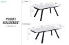 Picture of DALTON 160-220/180-240 Extension Glossy Sintered Stone Top Dining Table