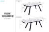 Picture of DALTON 160-220/180-240 Extension Glossy Sintered Stone Top Dining Table