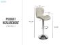 Picture of LIBBY Adjustable Swivel Gas Lift Bar Stool (Beige)