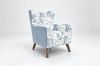 Picture of LUNORA Blue Accent Armchair/Sofa Chair with Floral Inner Seat