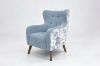 Picture of LUNORA Blue Accent Armchair/Sofa Chair with Floral Outer Back