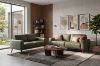 Picture of RHETT 3/2 Seater 100% Genuine Leather Sofa Range with Solid Wood Platform Base (Muted Green)