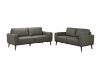 Picture of RHETT 3/2 Seater 100% Genuine Leather Sofa Range with Solid Wood Platform Base (Muted Green)